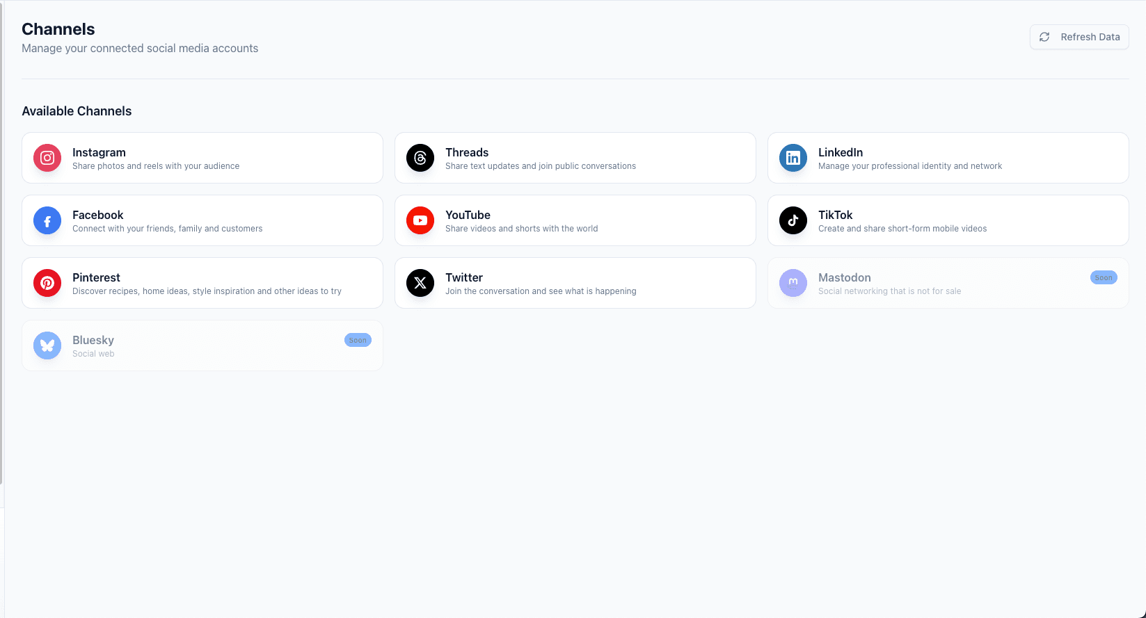 Tareno channels overview