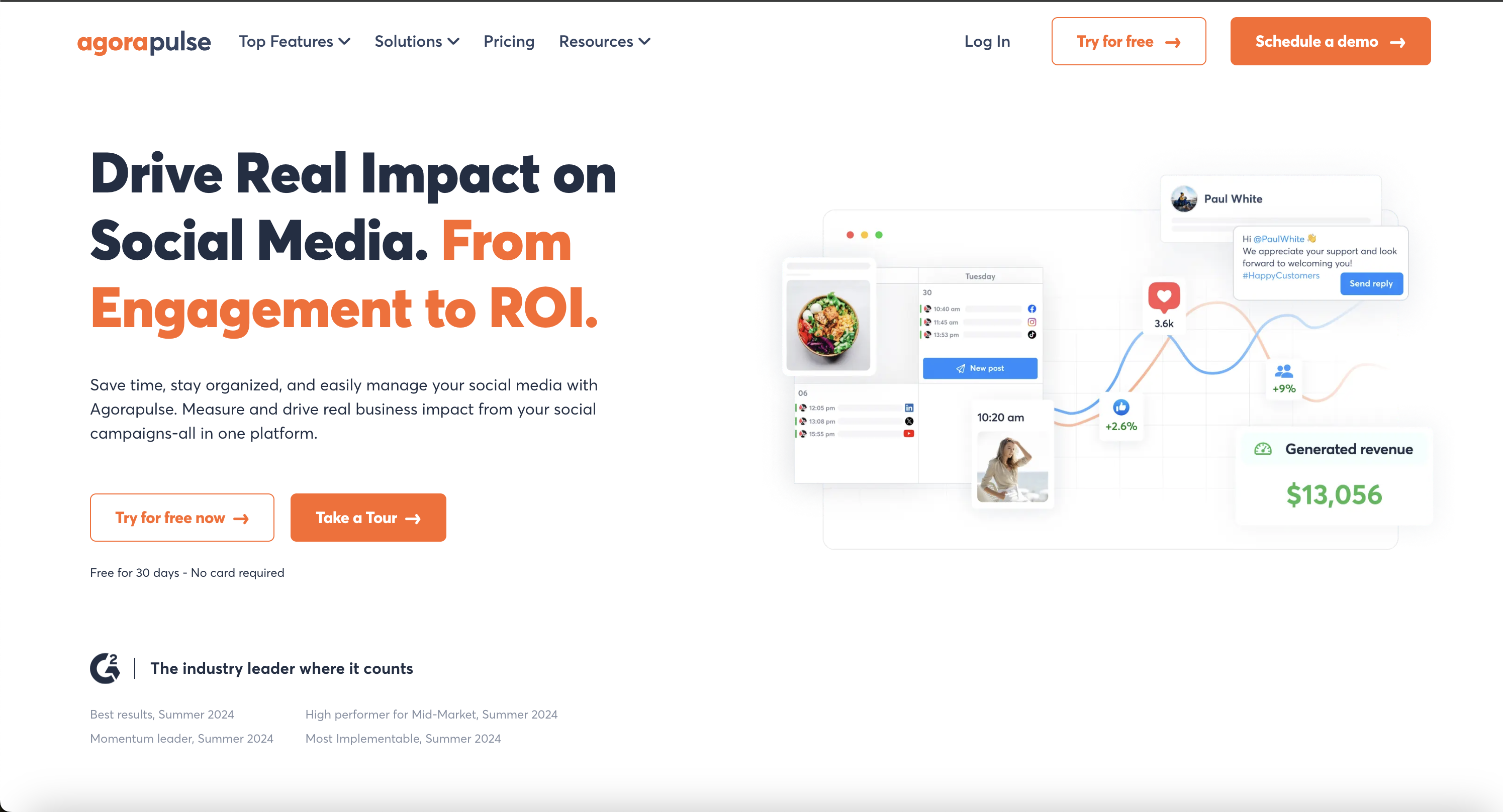 Agorapulse landing page
