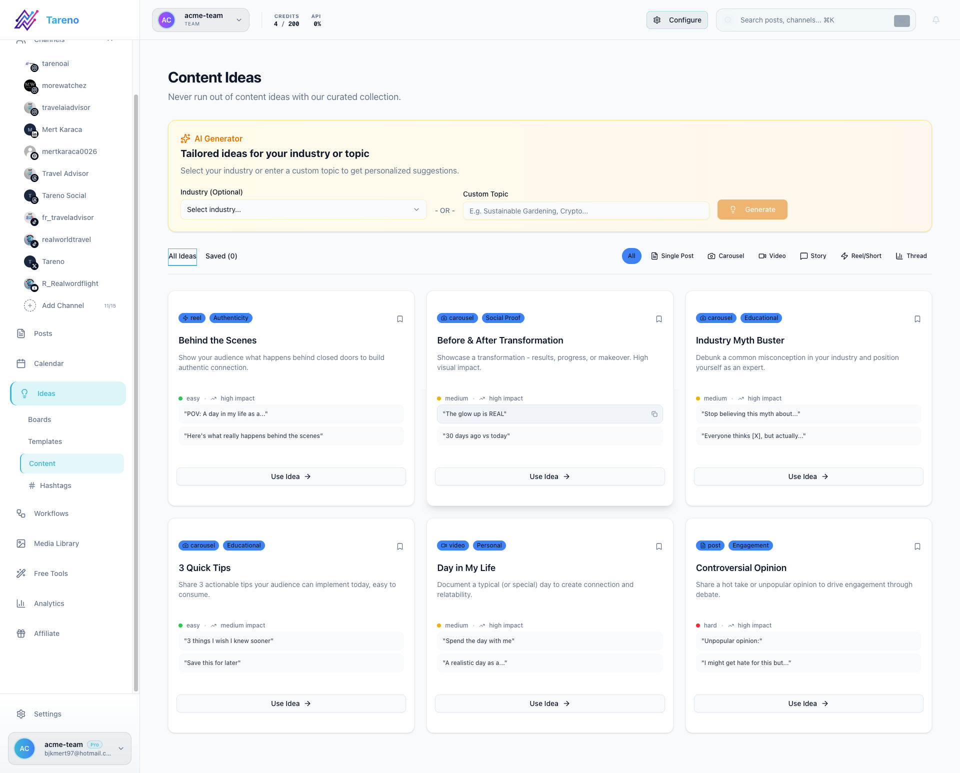 Idea content details